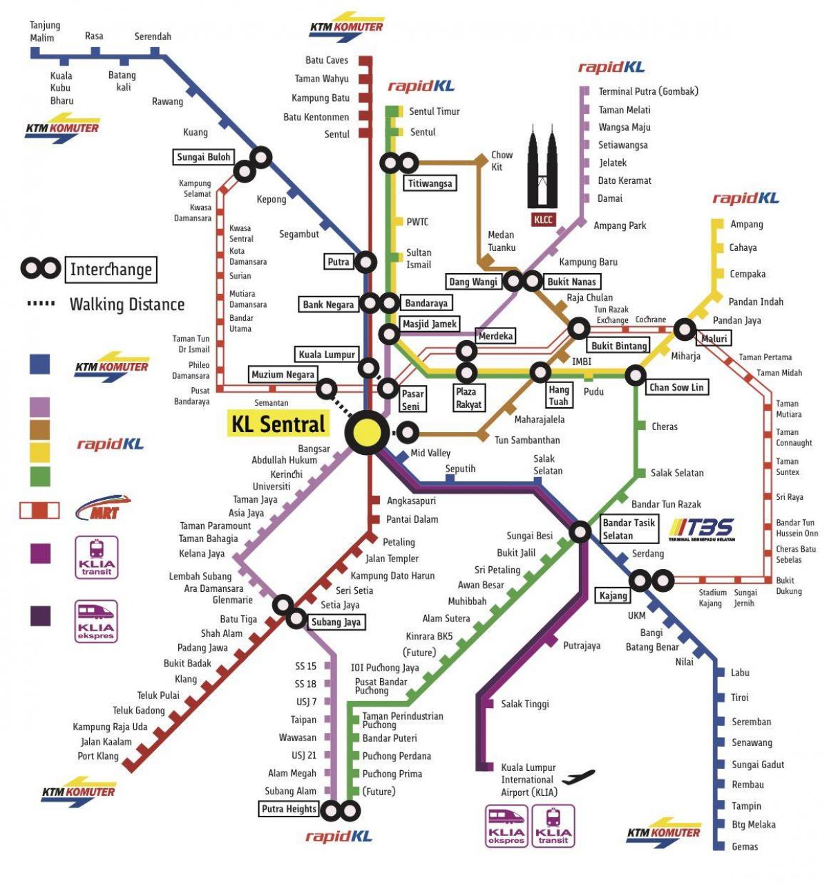 kl sentral train station map