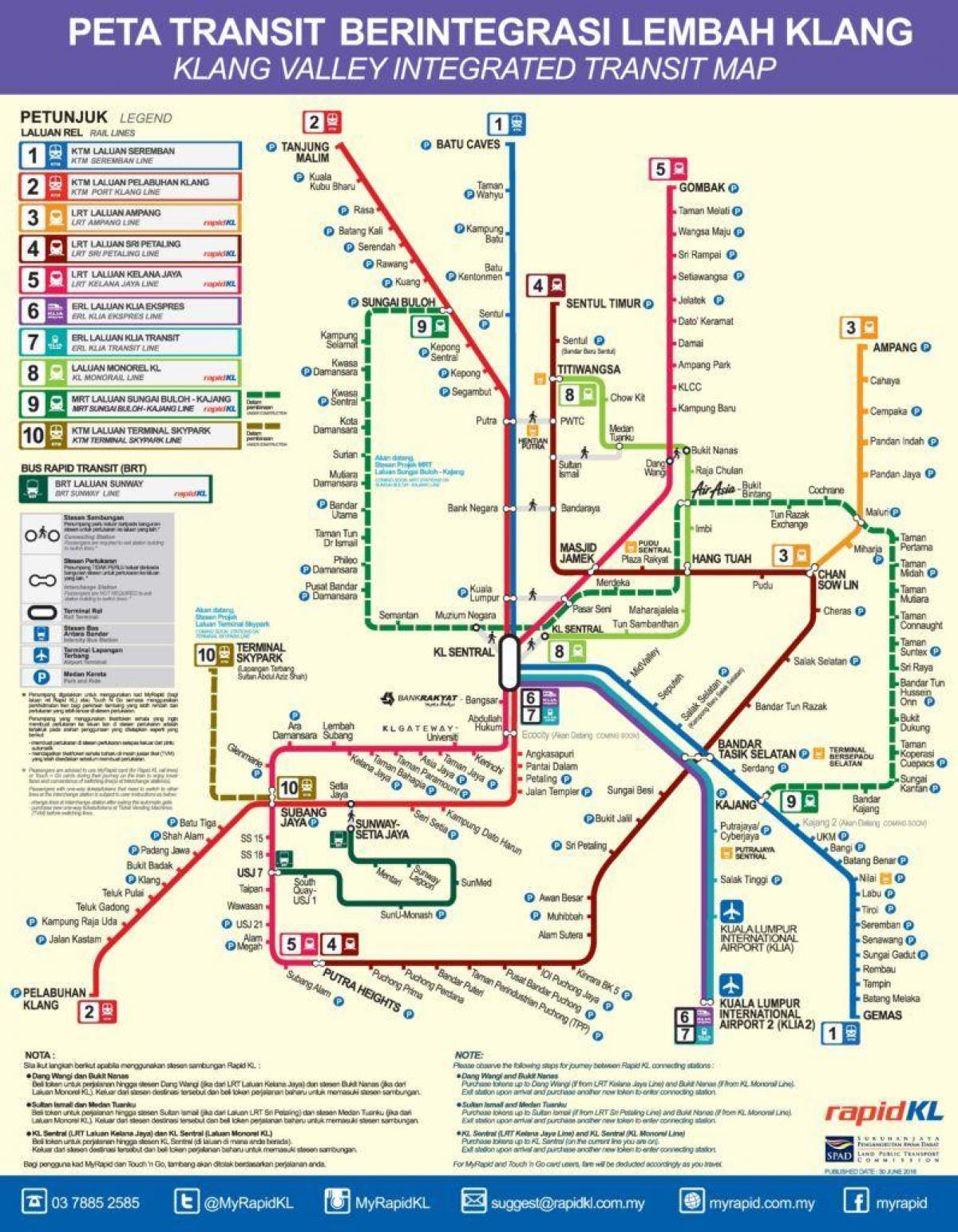 klang valley rail transit map