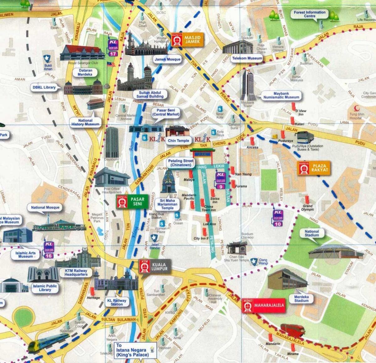kl tourist attractions map