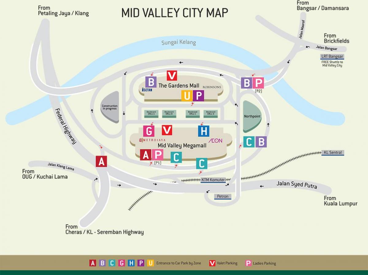 Map of mid valley directory
