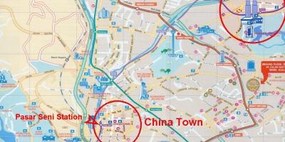 Chinatown in kuala lumpur map