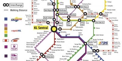 Kuala lumpur transport map
