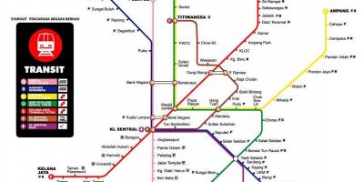Metro map of kuala lumpur