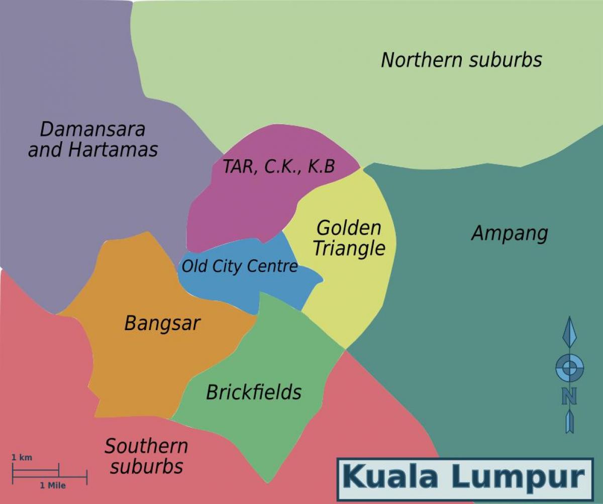kuala lumpur district map