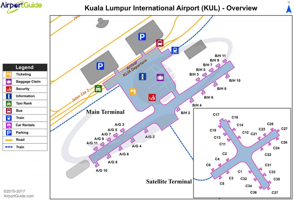 kuala lumpur international airport terminal map