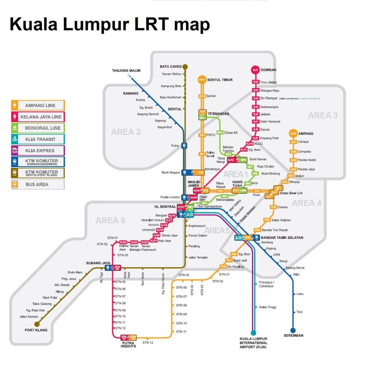 lrt map kl malaysia