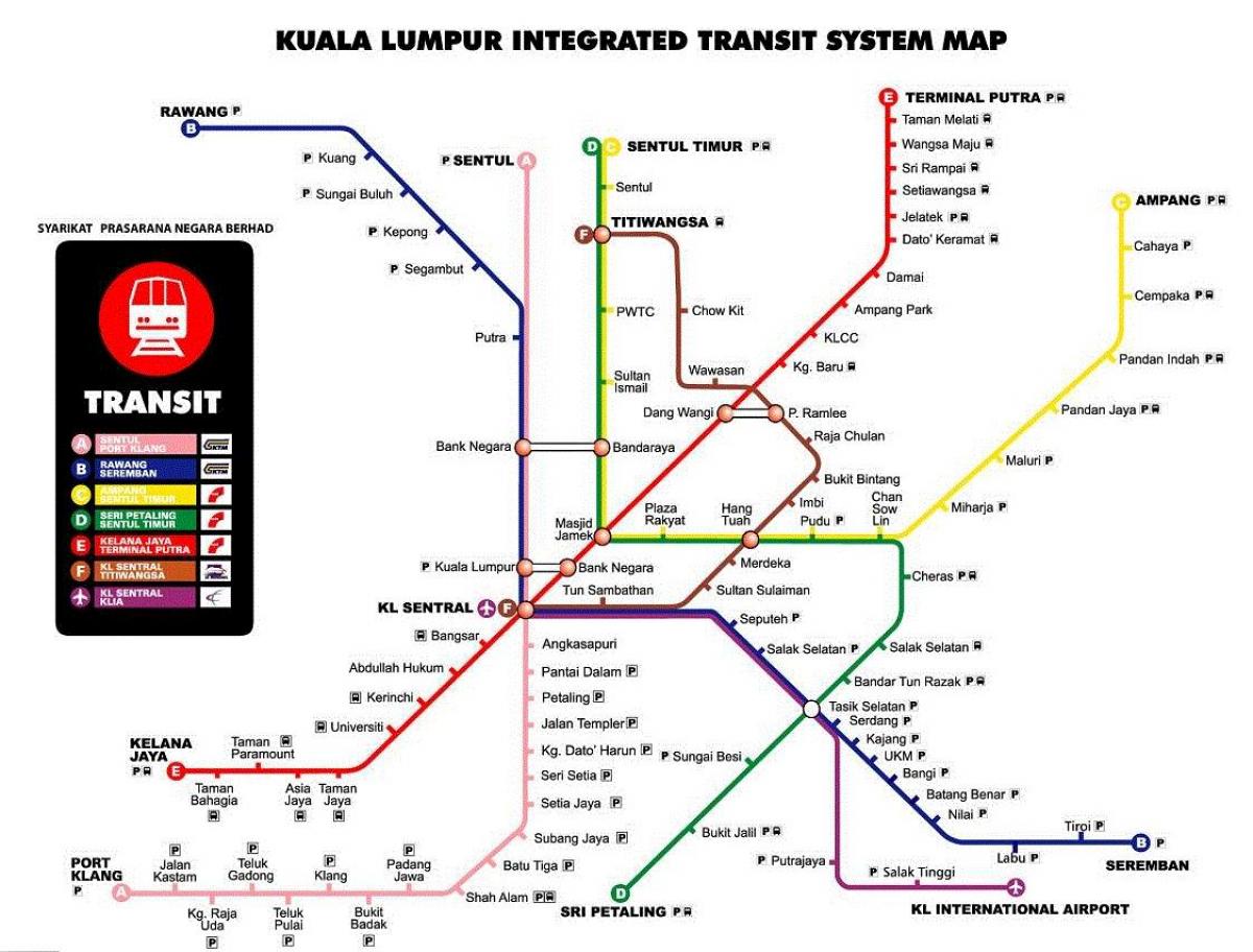 Kuala Lumpur Metro Map Metro Map Of Kuala Lumpur Malaysia