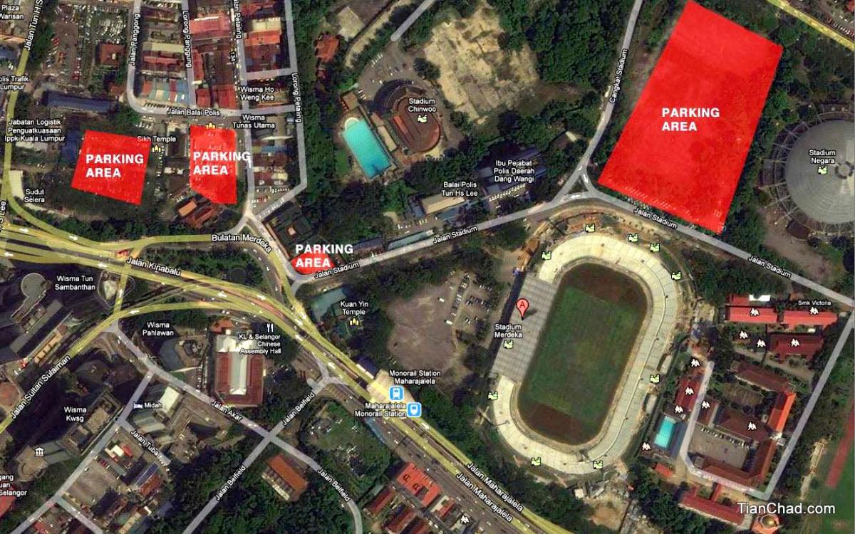 Map of stadium negara
